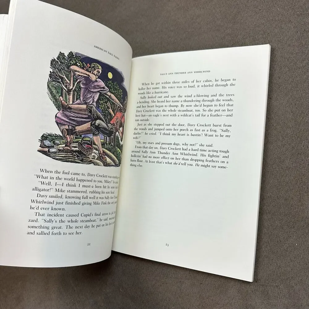 Vintage American Tall Tales Book Mary Pope Osborne McCurdy Wood Gravings 1991
